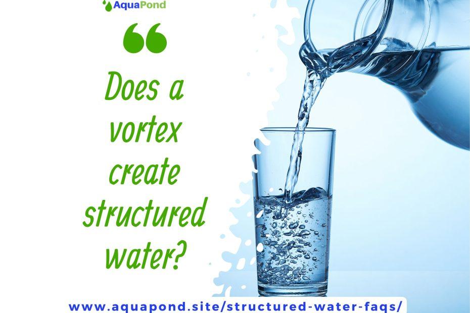 Does a vortex create structured water
